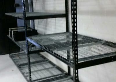 black shelving