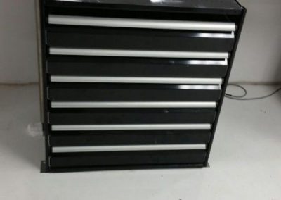 black drawers