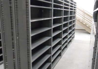 grey shelving