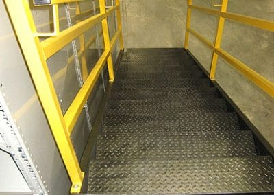 stair supported mezzanine